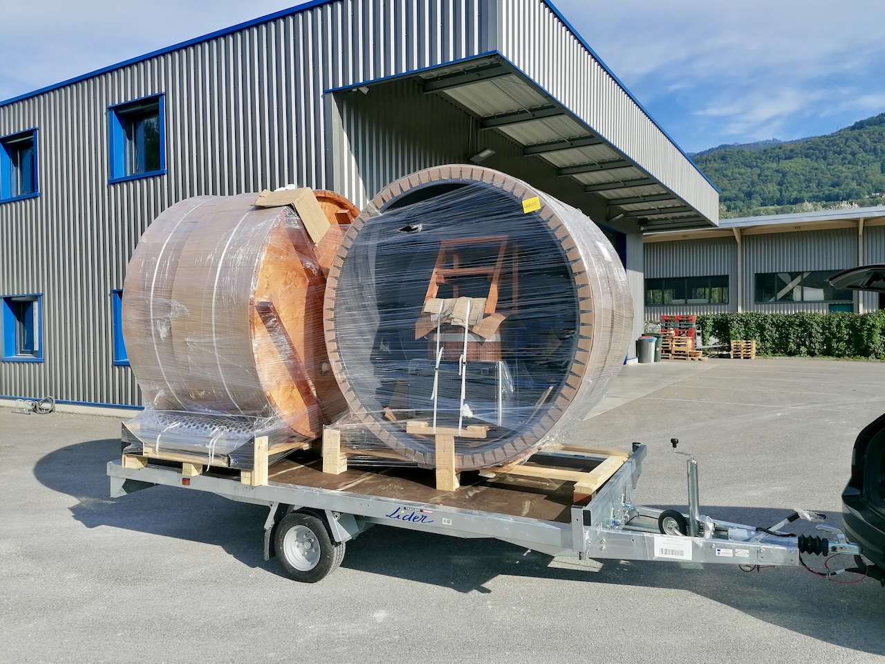 Transport remorque bain nordique