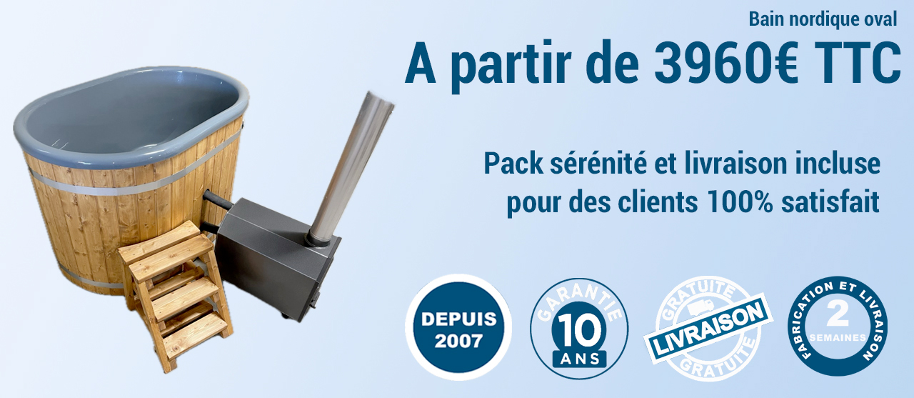 Bain nordique oval bulle d'eau