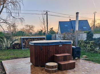 Bain nordique octogonal 180cm par 240cm avec le bois thermo-traité