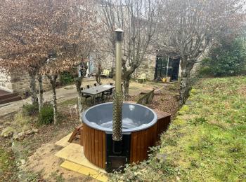 Bain nordique poêle intégré avec le bois thermo-traité