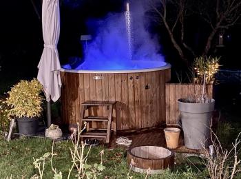 Bain nordique poêle intégré avec le bois sans traitement